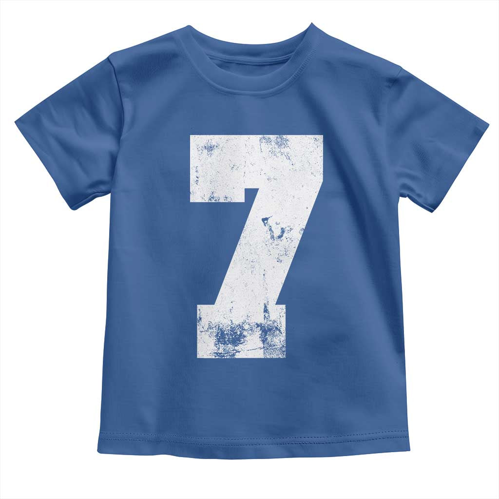Number 7 Toddler T Shirt Matching 67 Meme 7th Birthday 7 Years TS10 Royal Blue Print Your Wear