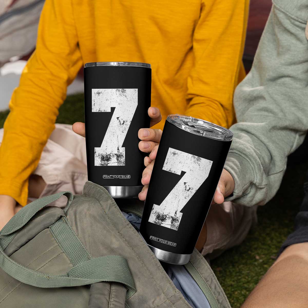 Number 7 Tumbler Cup Matching 67 Meme 7th Birthday 7 Years TS10 Print Your Wear