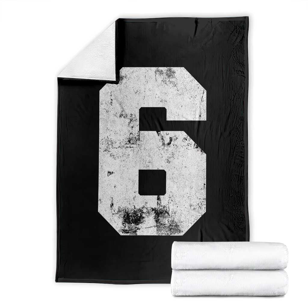Number 6 Throw Blanket Matching 67 Meme 6th Birthday 6 Years TS10 Black Print Your Wear
