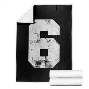 Number 6 Throw Blanket Matching 67 Meme 6th Birthday 6 Years TS10 Black Print Your Wear