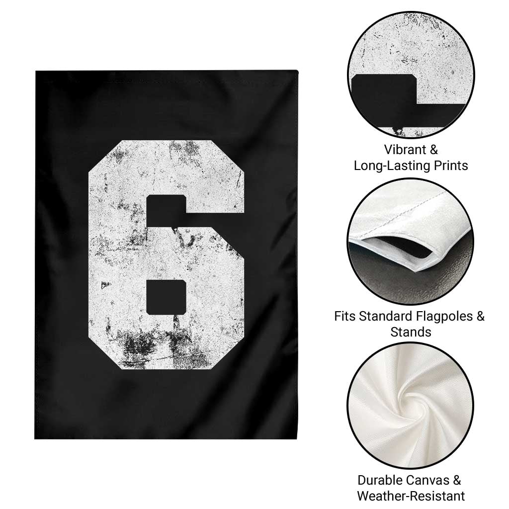 Number 6 Garden Flag Matching 67 Meme 6th Birthday 6 Years TS10 Print Your Wear