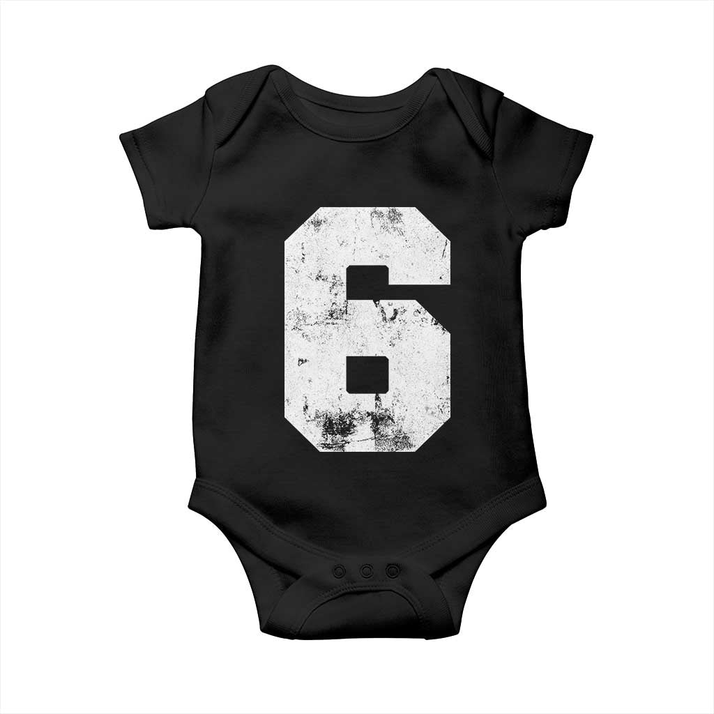 Number 6 Baby Onesie Matching 67 Meme 6th Birthday 6 Years TS10 Black Print Your Wear
