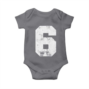 Number 6 Baby Onesie Matching 67 Meme 6th Birthday 6 Years TS10 Charcoal Print Your Wear