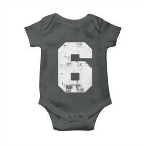 Number 6 Baby Onesie Matching 67 Meme 6th Birthday 6 Years TS10 Dark Heather Print Your Wear