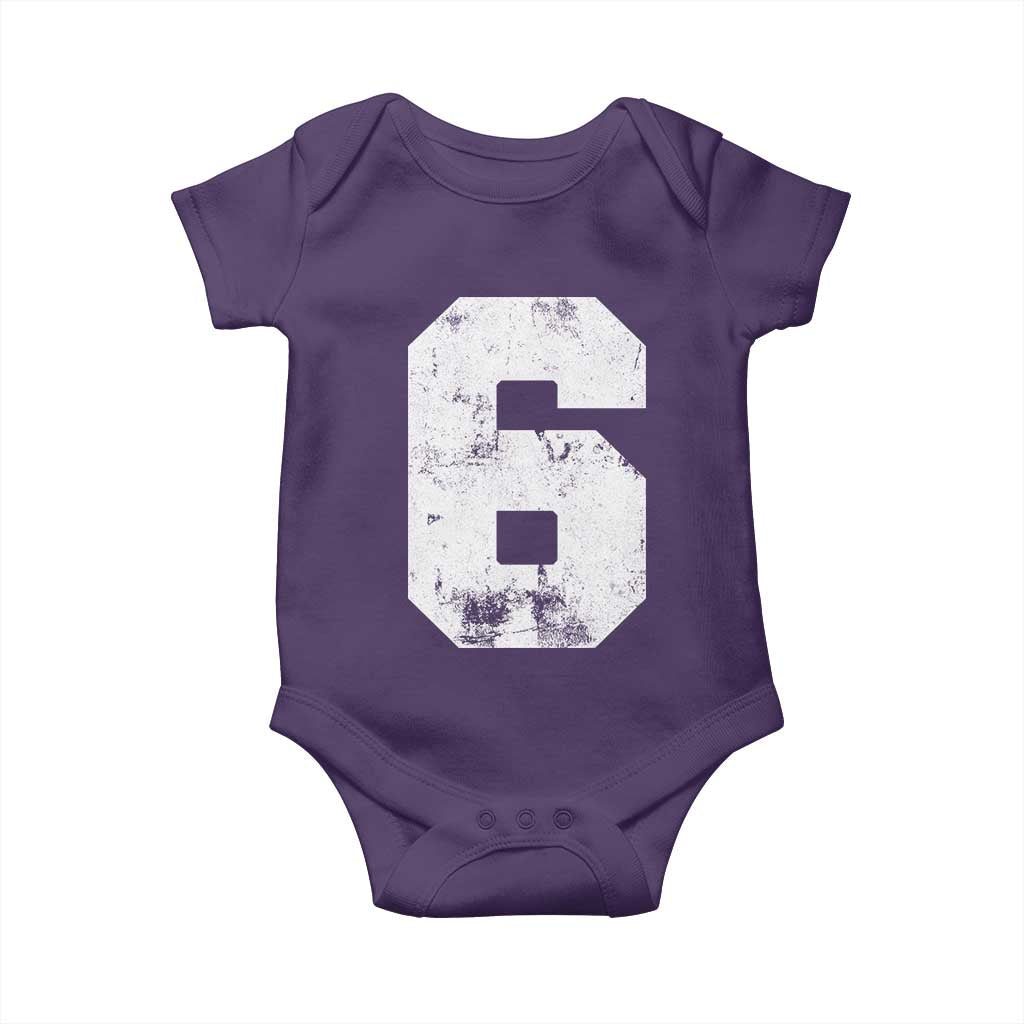 Number 6 Baby Onesie Matching 67 Meme 6th Birthday 6 Years TS10 Purple Print Your Wear