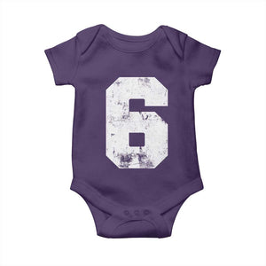 Number 6 Baby Onesie Matching 67 Meme 6th Birthday 6 Years TS10 Purple Print Your Wear