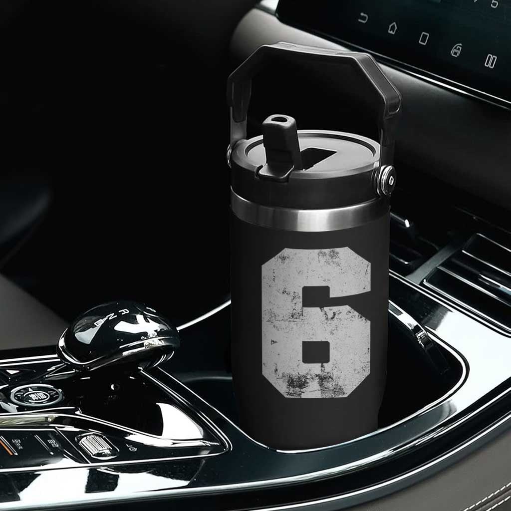 Number 6 Flip Straw Tumbler Matching 67 Meme 6th Birthday 6 Years TS10 Print Your Wear