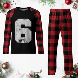 Number 6 Plaid Pajama Set Matching 67 Meme 6th Birthday 6 Years TS10 Buffalo Plaid Print Your Wear