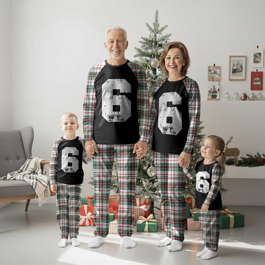 Number 6 Plaid Pajama Set Matching 67 Meme 6th Birthday 6 Years TS10 Christmas Plaid Print Your Wear