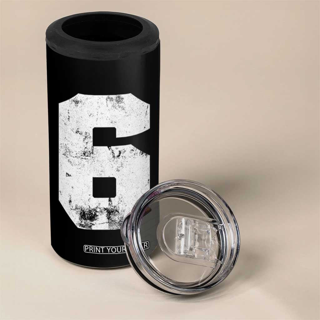Number 6 4 in 1 Can Cooler Tumbler Matching 67 Meme 6th Birthday 6 Years TS10 Print Your Wear