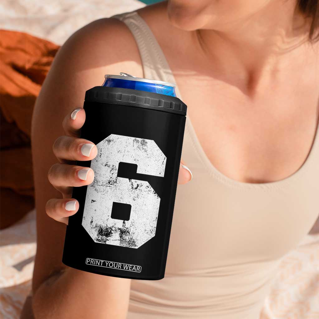 Number 6 4 in 1 Can Cooler Tumbler Matching 67 Meme 6th Birthday 6 Years TS10 Print Your Wear