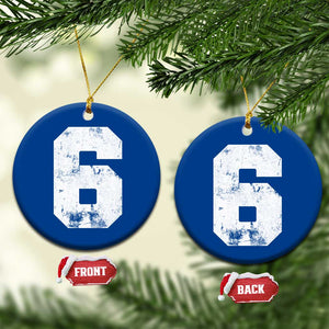 Number 6 Ceramic Ornament Matching 67 Meme 6th Birthday 6 Years TS10 1pc Blue Print Your Wear