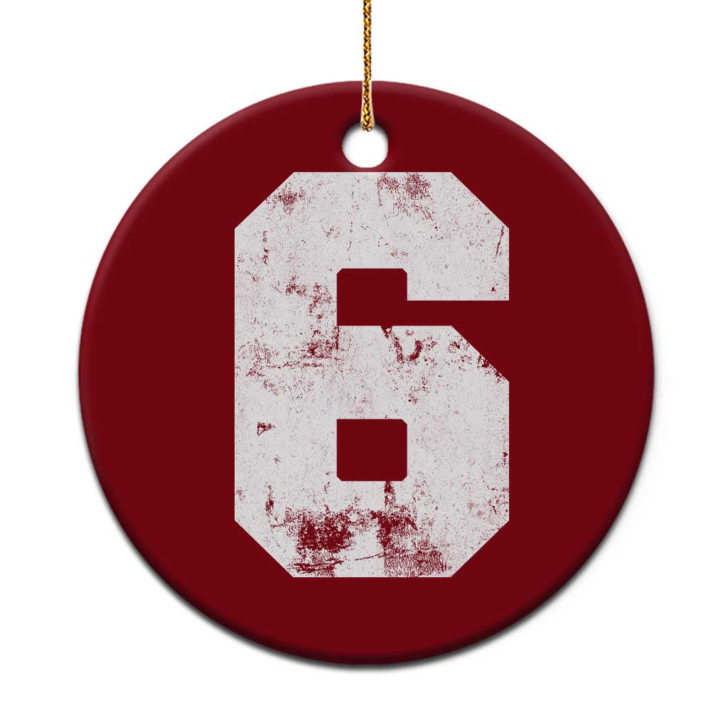 Number 6 Ceramic Ornament Matching 67 Meme 6th Birthday 6 Years TS10 1pc Red Print Your Wear