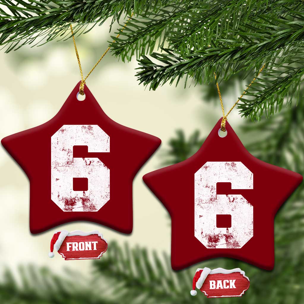 Number 6 Ceramic Ornament Matching 67 Meme 6th Birthday 6 Years TS10 Print Your Wear