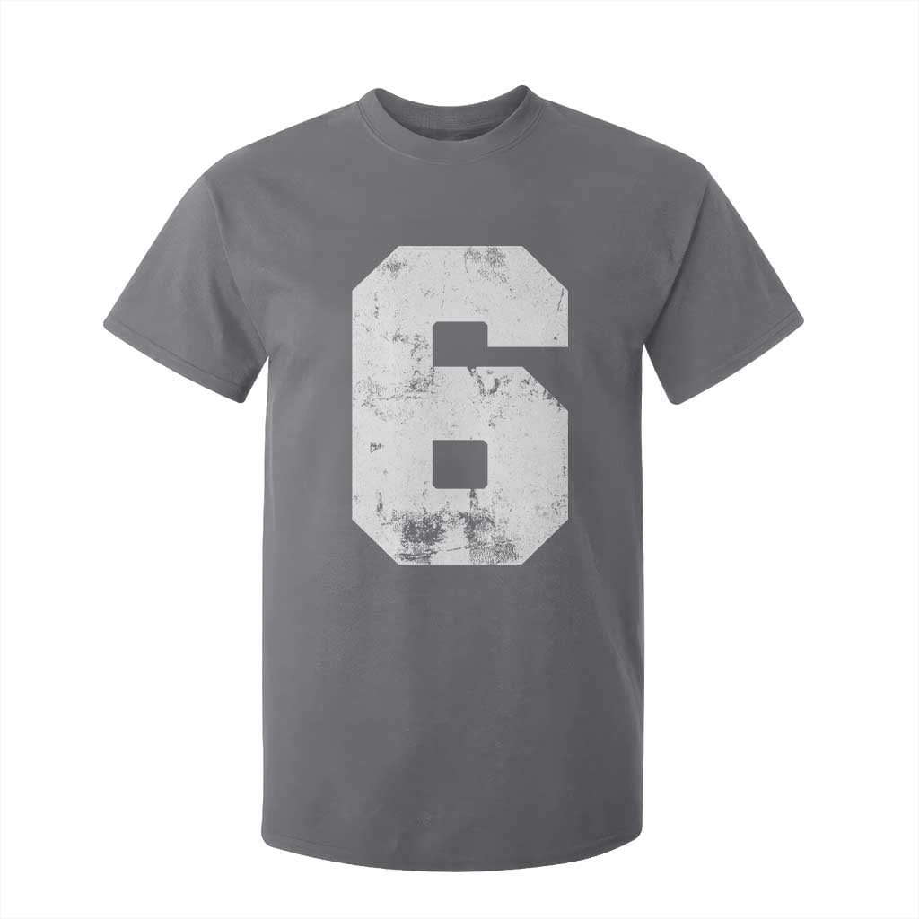 Number 6 T Shirt For Kid Matching 67 Meme 6th Birthday 6 Years TS10 Charcoal Print Your Wear