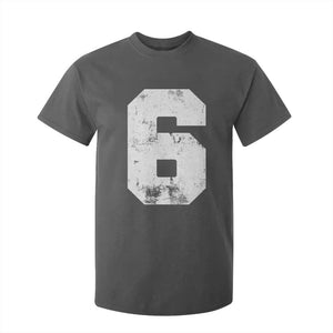 Number 6 T Shirt For Kid Matching 67 Meme 6th Birthday 6 Years TS10 Dark Heather Print Your Wear