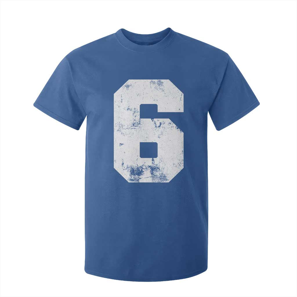 Number 6 T Shirt For Kid Matching 67 Meme 6th Birthday 6 Years TS10 Royal Blue Print Your Wear