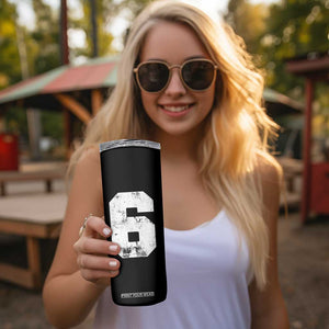 Number 6 Skinny Tumbler Matching 67 Meme 6th Birthday 6 Years TS10 Print Your Wear