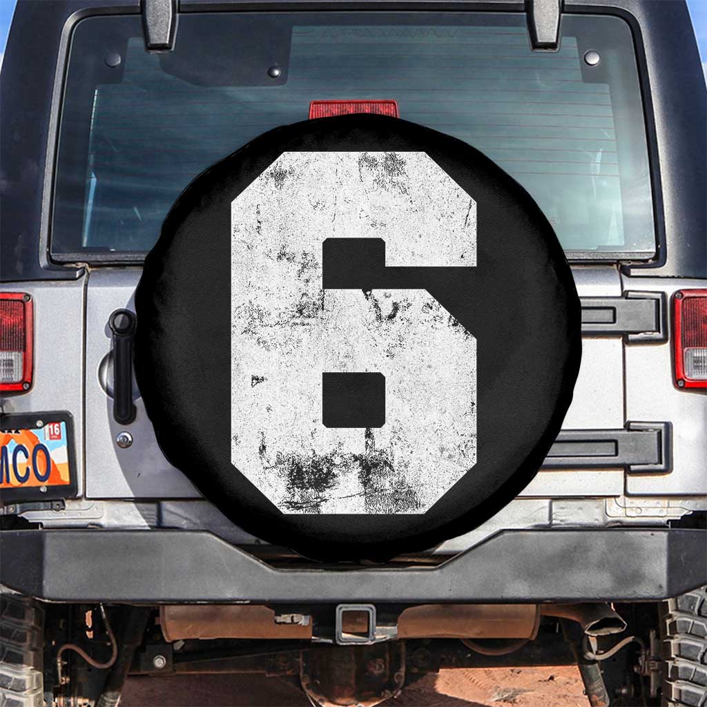 Number 6 Spare Tire Cover Matching 67 Meme 6th Birthday 6 Years TS10 No hole Black Print Your Wear