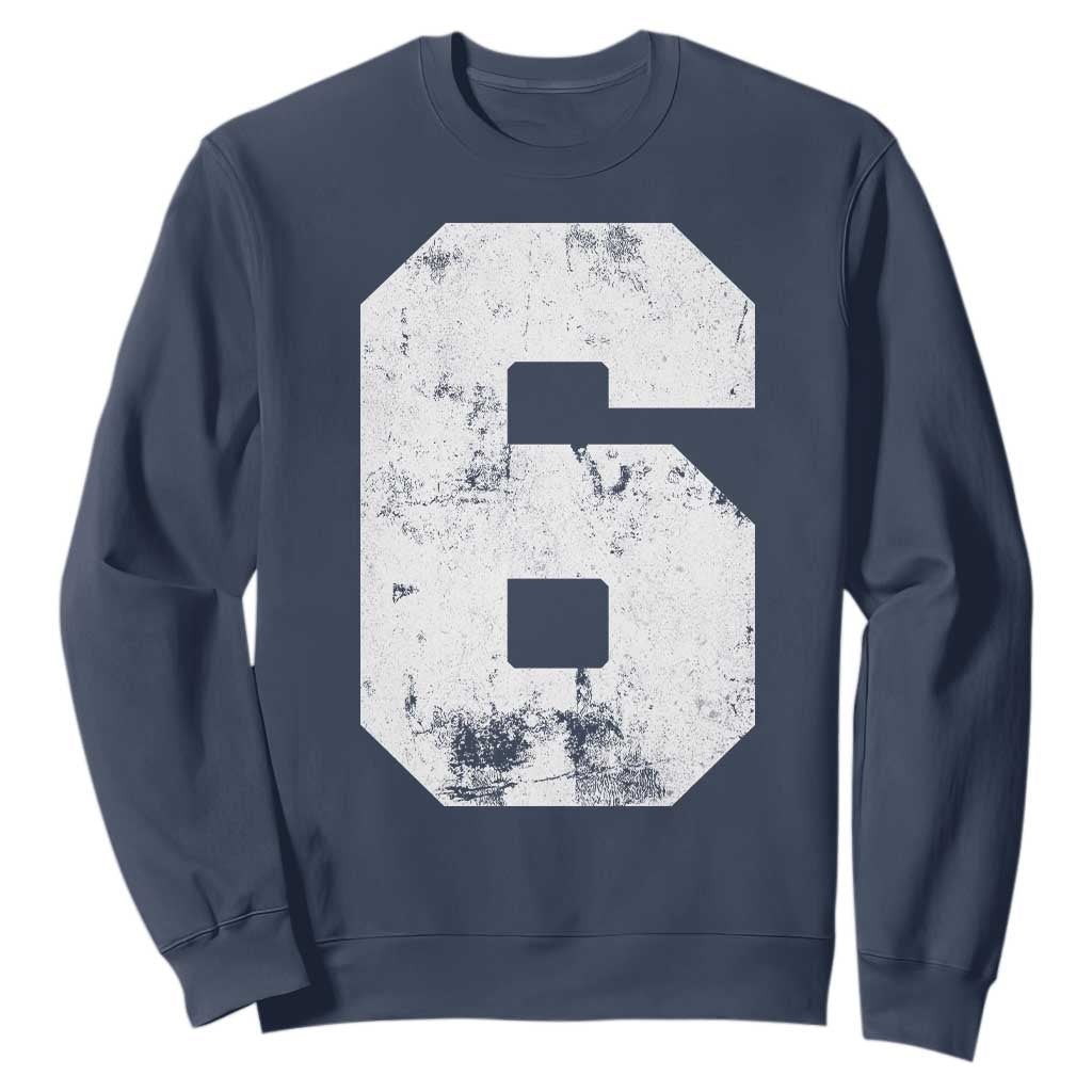 Number 6 Sweatshirt Matching 67 Meme 6th Birthday 6 Years TS10 Navy Print Your Wear