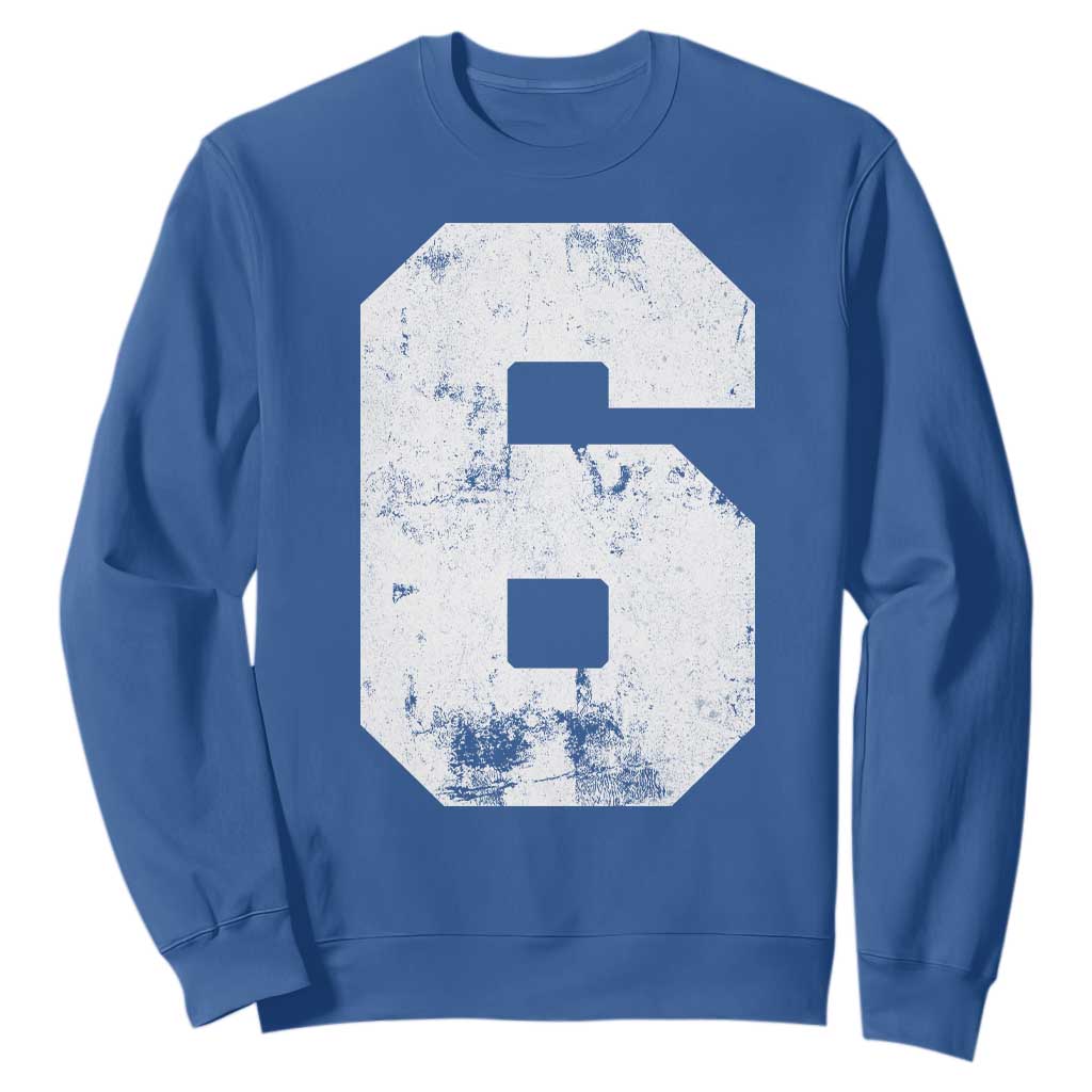 Number 6 Sweatshirt Matching 67 Meme 6th Birthday 6 Years TS10 Royal Blue Print Your Wear