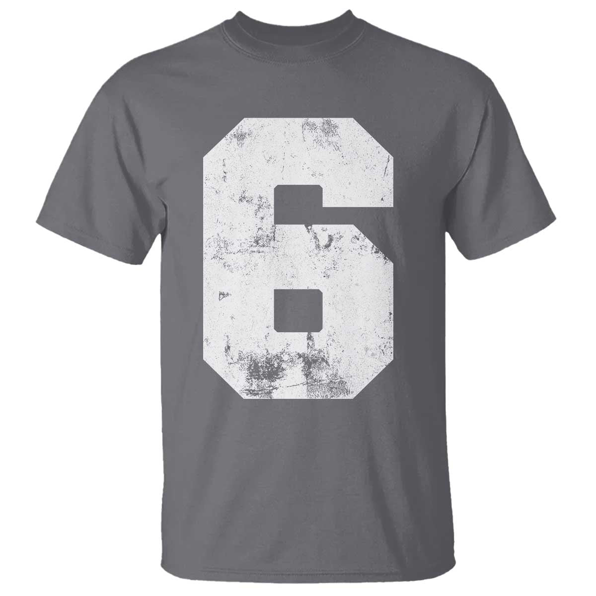 Number 6 T Shirt Matching 67 Meme 6th Birthday 6 Years TS10 Charcoal Print Your Wear