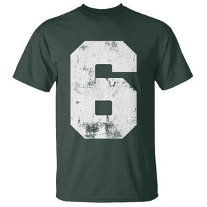 Number 6 T Shirt Matching 67 Meme 6th Birthday 6 Years TS10 Dark Forest Green Print Your Wear