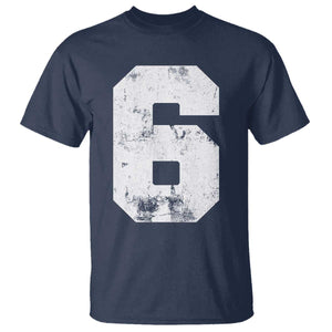 Number 6 T Shirt Matching 67 Meme 6th Birthday 6 Years TS10 Navy Print Your Wear