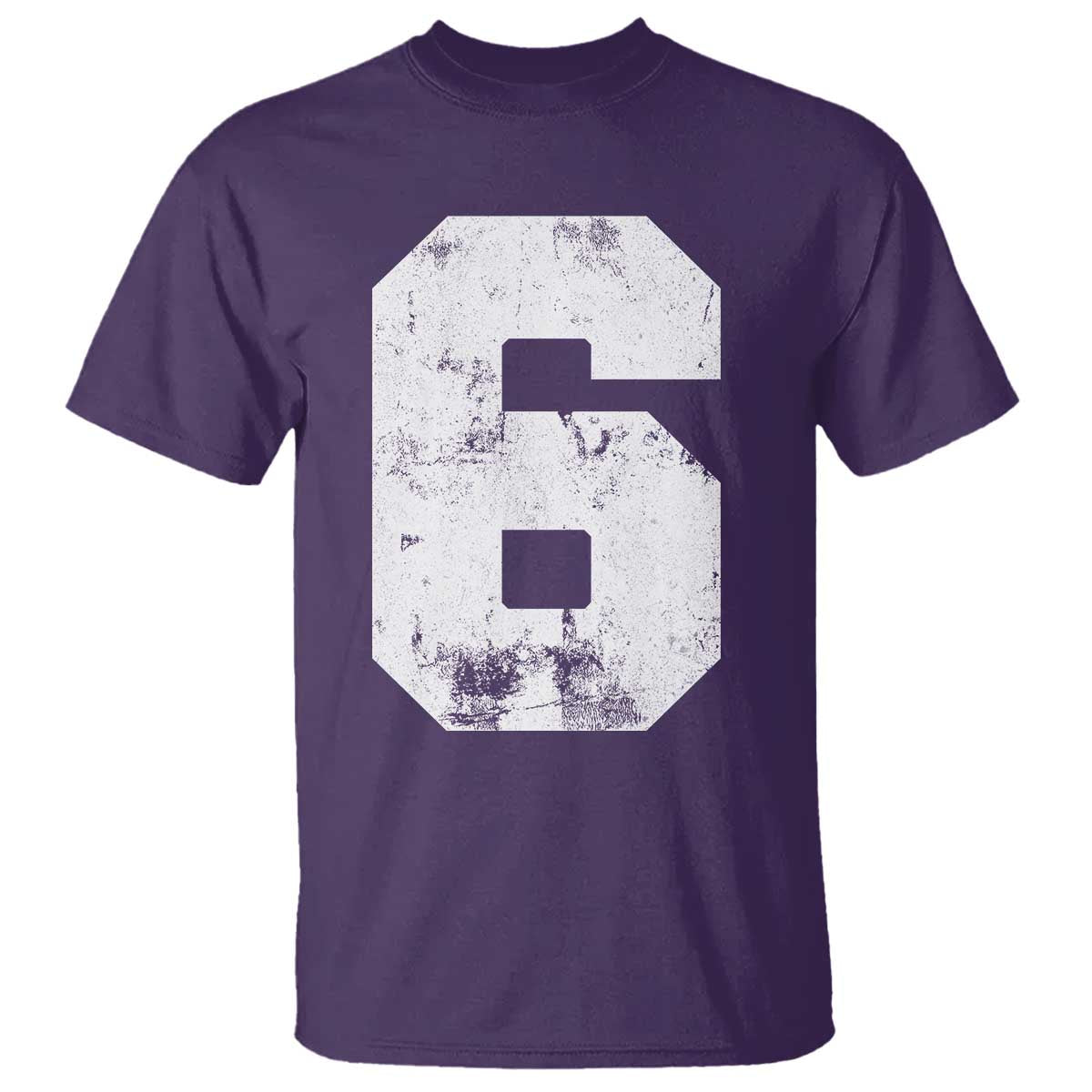 Number 6 T Shirt Matching 67 Meme 6th Birthday 6 Years TS10 Purple Print Your Wear
