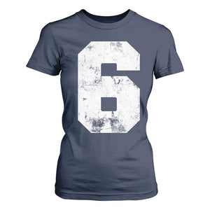 Number 6 T Shirt For Women Matching 67 Meme 6th Birthday 6 Years TS10 Navy Print Your Wear