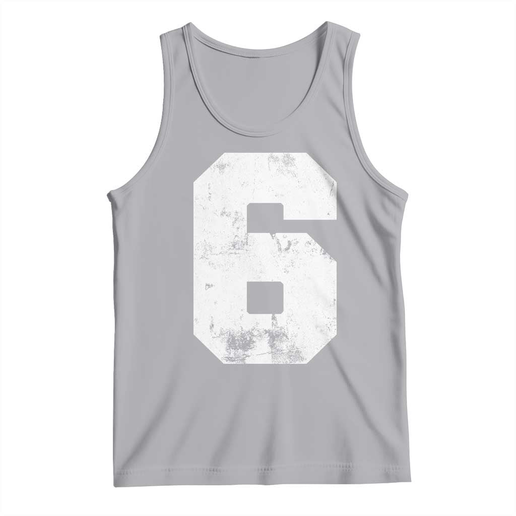 Number 6 Tank Top Matching 67 Meme 6th Birthday 6 Years TS10 Athletic Heather Print Your Wear