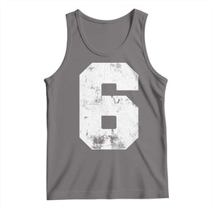 Number 6 Tank Top Matching 67 Meme 6th Birthday 6 Years TS10 Deep Heather Print Your Wear