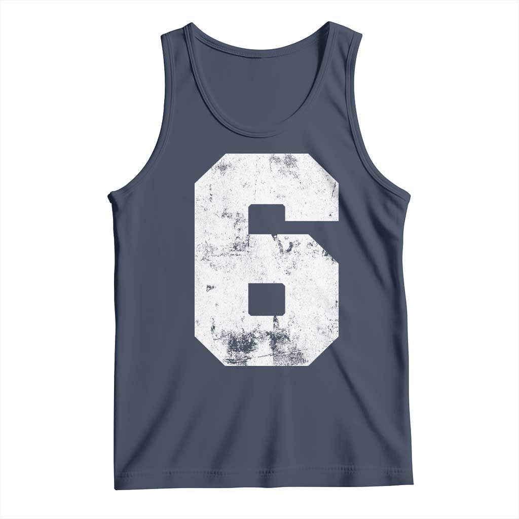 Number 6 Tank Top Matching 67 Meme 6th Birthday 6 Years TS10 Navy Print Your Wear