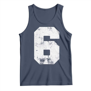 Number 6 Tank Top Matching 67 Meme 6th Birthday 6 Years TS10 Navy Print Your Wear