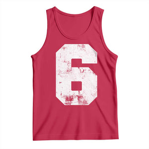 Number 6 Tank Top Matching 67 Meme 6th Birthday 6 Years TS10 Red Print Your Wear