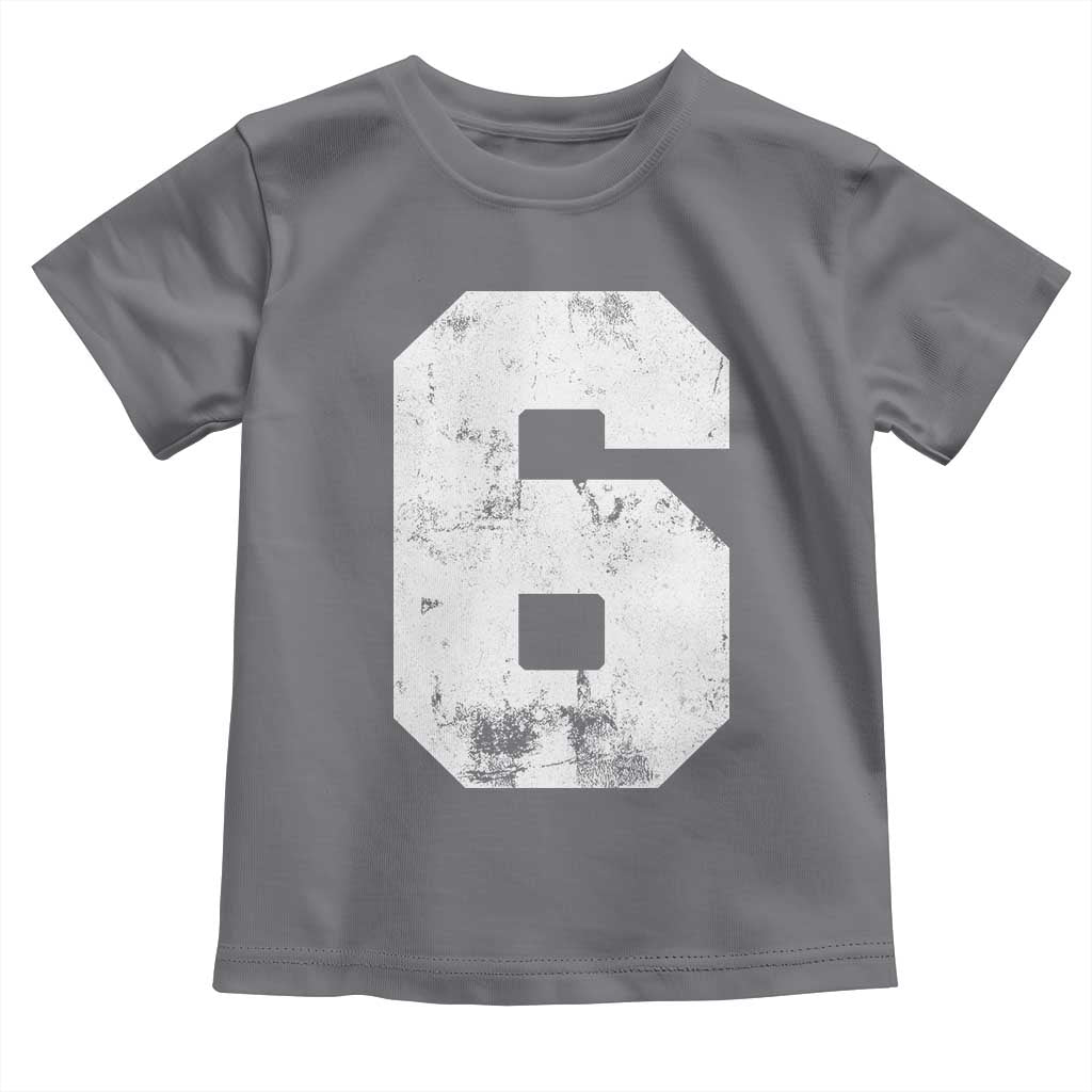 Number 6 Toddler T Shirt Matching 67 Meme 6th Birthday 6 Years TS10 Charcoal Print Your Wear