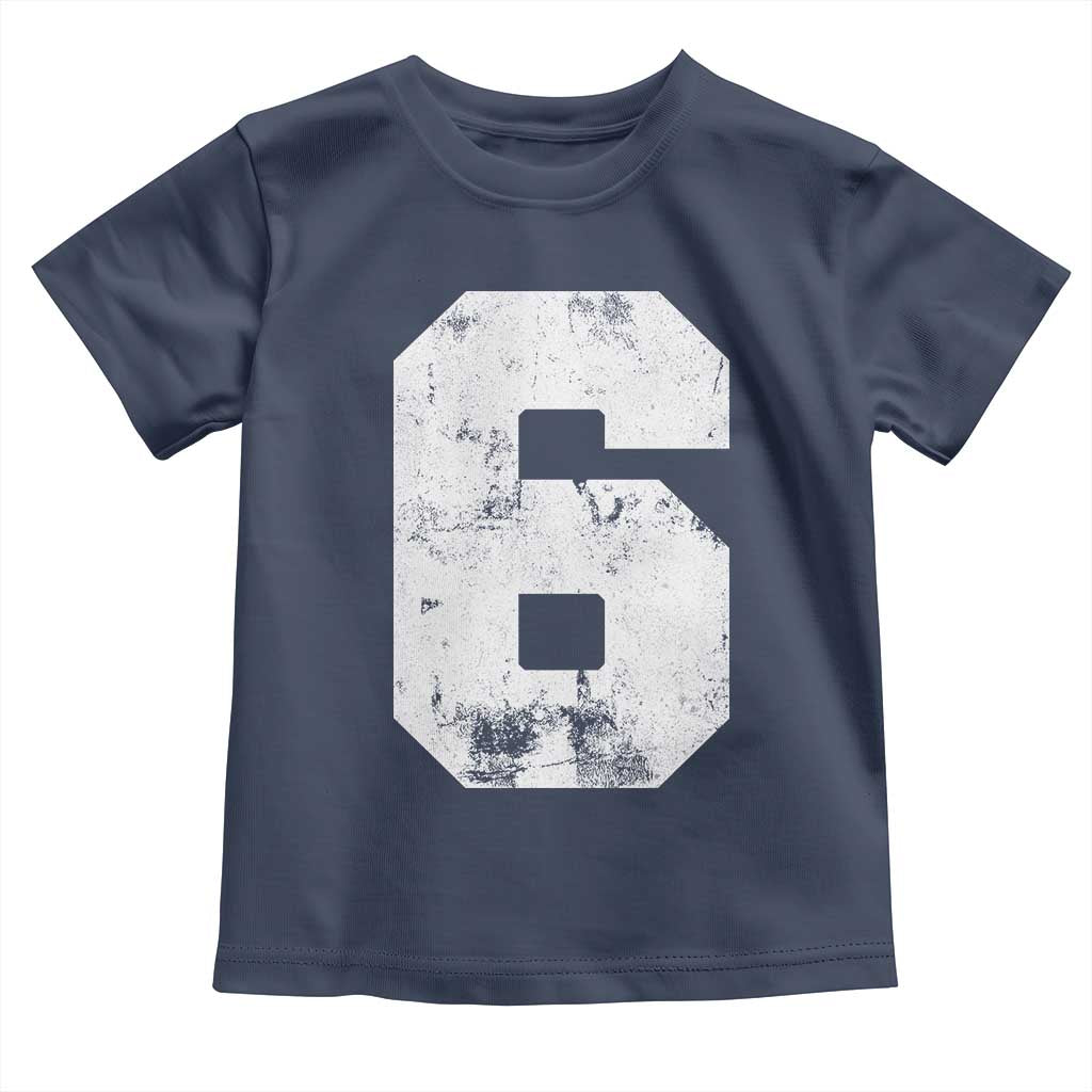 Number 6 Toddler T Shirt Matching 67 Meme 6th Birthday 6 Years TS10 Navy Print Your Wear