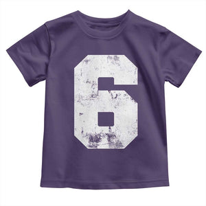 Number 6 Toddler T Shirt Matching 67 Meme 6th Birthday 6 Years TS10 Purple Print Your Wear