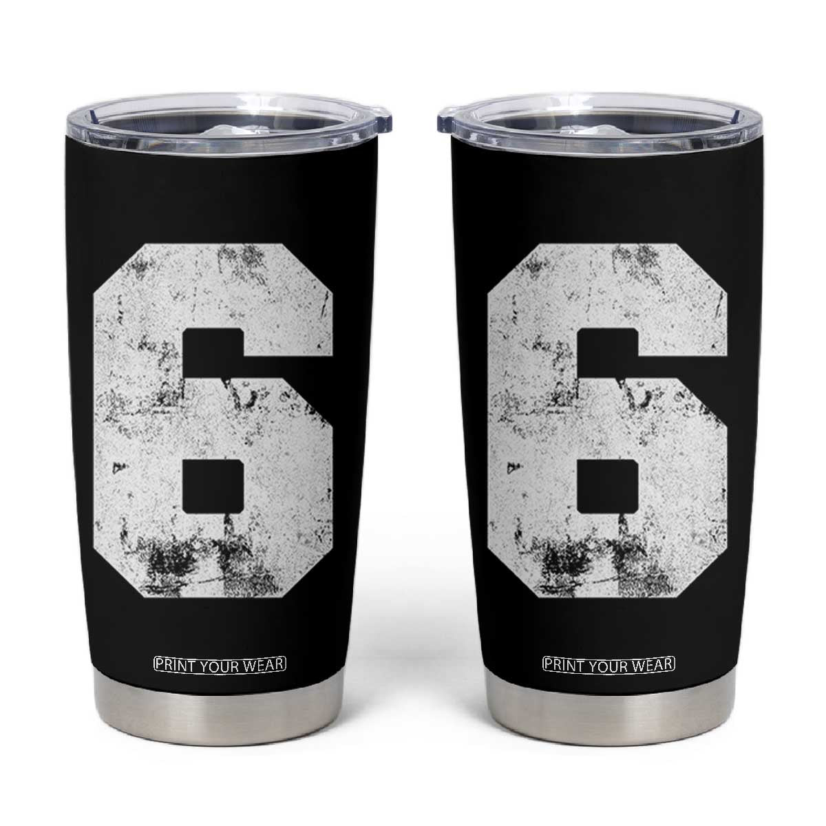 Number 6 Tumbler Cup Matching 67 Meme 6th Birthday 6 Years TS10 Black Print Your Wear