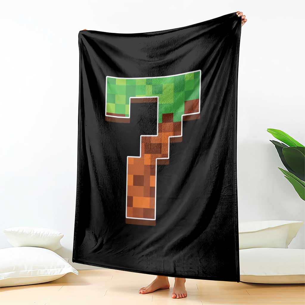 Number 7 Throw Blanket Game Matching 67 Meme Costume 7th Birthday 7 Years TS10 Print Your Wear