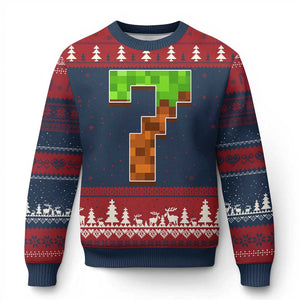 Number 7 Ugly Christmas Sweater Game Matching 67 Meme Costume 7th Birthday 7 Years TS10 Navy Red Print Your Wear