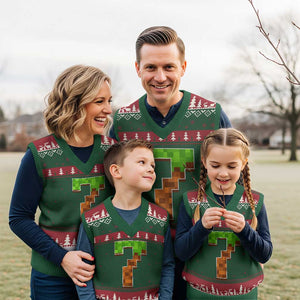 Number 7 V-Neck Knit Sweater Vest Game Matching 67 Meme Costume 7th Birthday 7 Years TS10 Red Green Print Your Wear