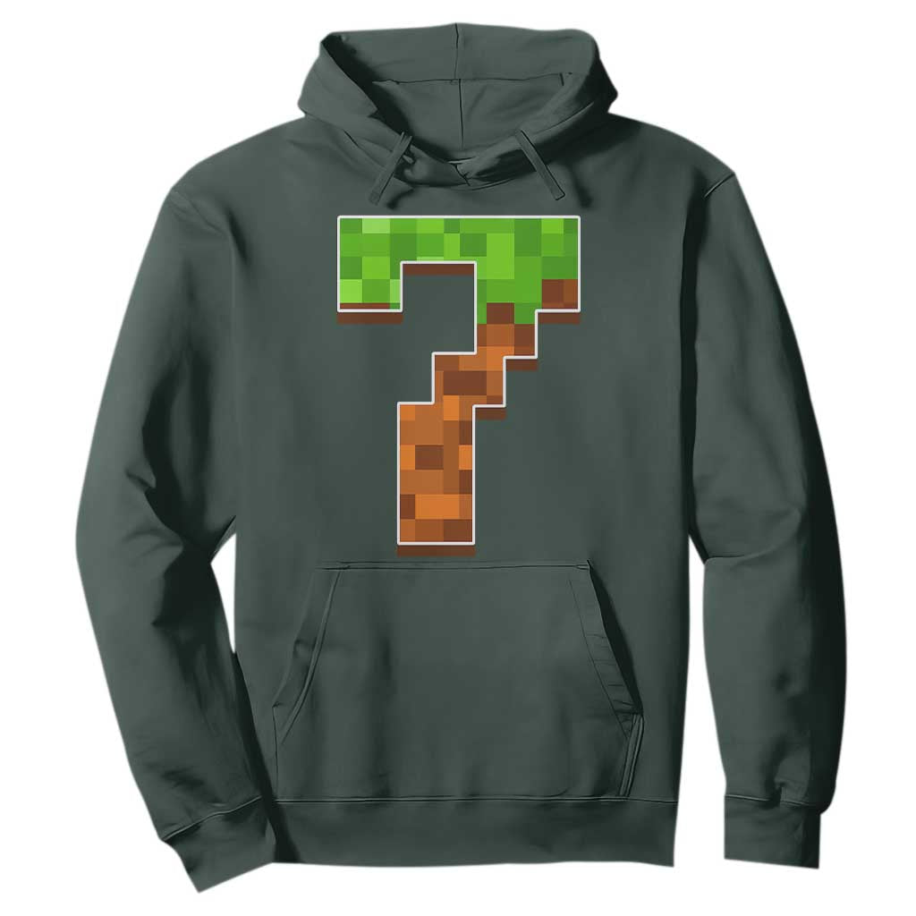 Number 7 Hoodie Game Matching 67 Meme Costume 7th Birthday 7 Years TS10 Dark Forest Green Print Your Wear