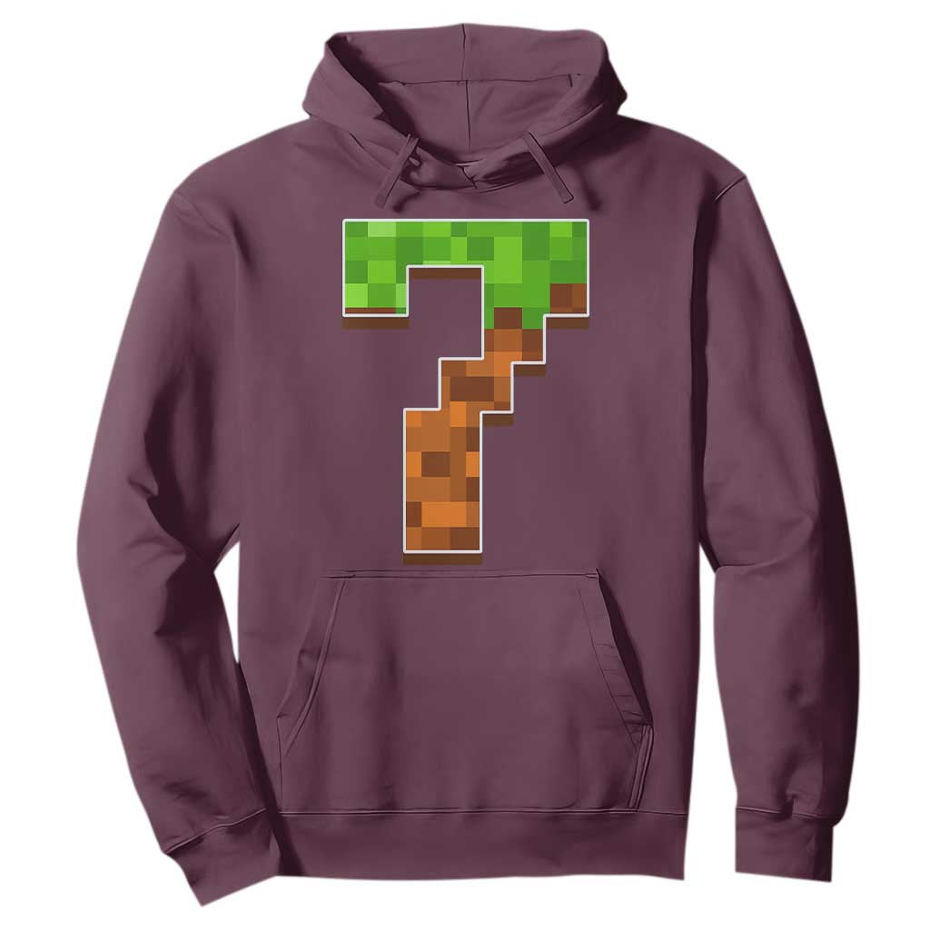 Number 7 Hoodie Game Matching 67 Meme Costume 7th Birthday 7 Years TS10 Maroon Print Your Wear