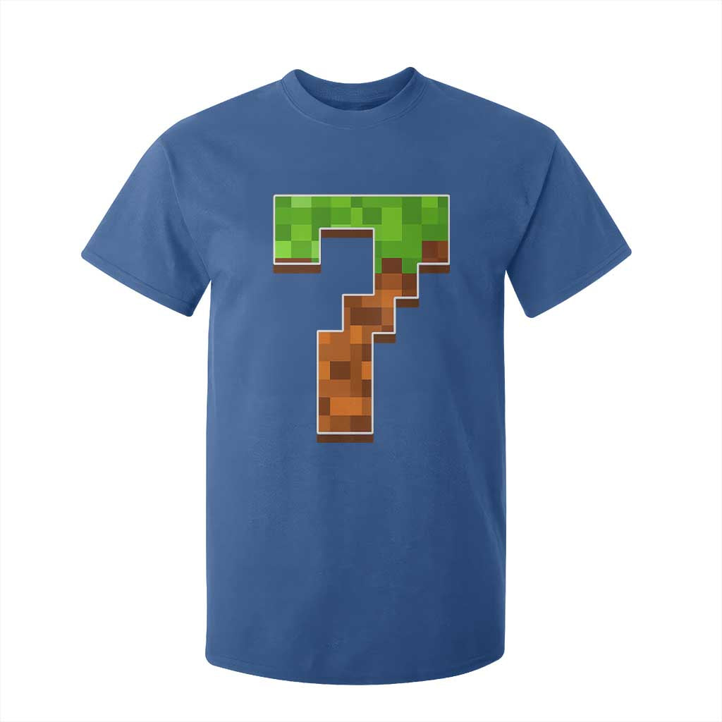 Number 7 T Shirt For Kid Game Matching 67 Meme Costume 7th Birthday 7 Years TS10 Royal Blue Print Your Wear