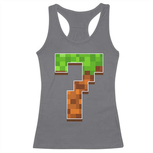 Number 7 Racerback Tank Top Game Matching 67 Meme Costume 7th Birthday 7 Years TS10 Charcoal Print Your Wear