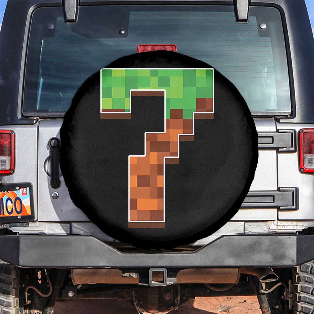 Number 7 Spare Tire Cover Game Matching 67 Meme Costume 7th Birthday 7 Years TS10 No hole Black Print Your Wear