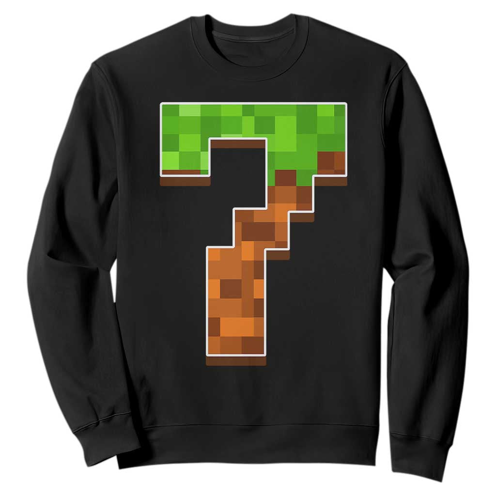 Number 7 Sweatshirt Game Matching 67 Meme Costume 7th Birthday 7 Years TS10 Black Print Your Wear
