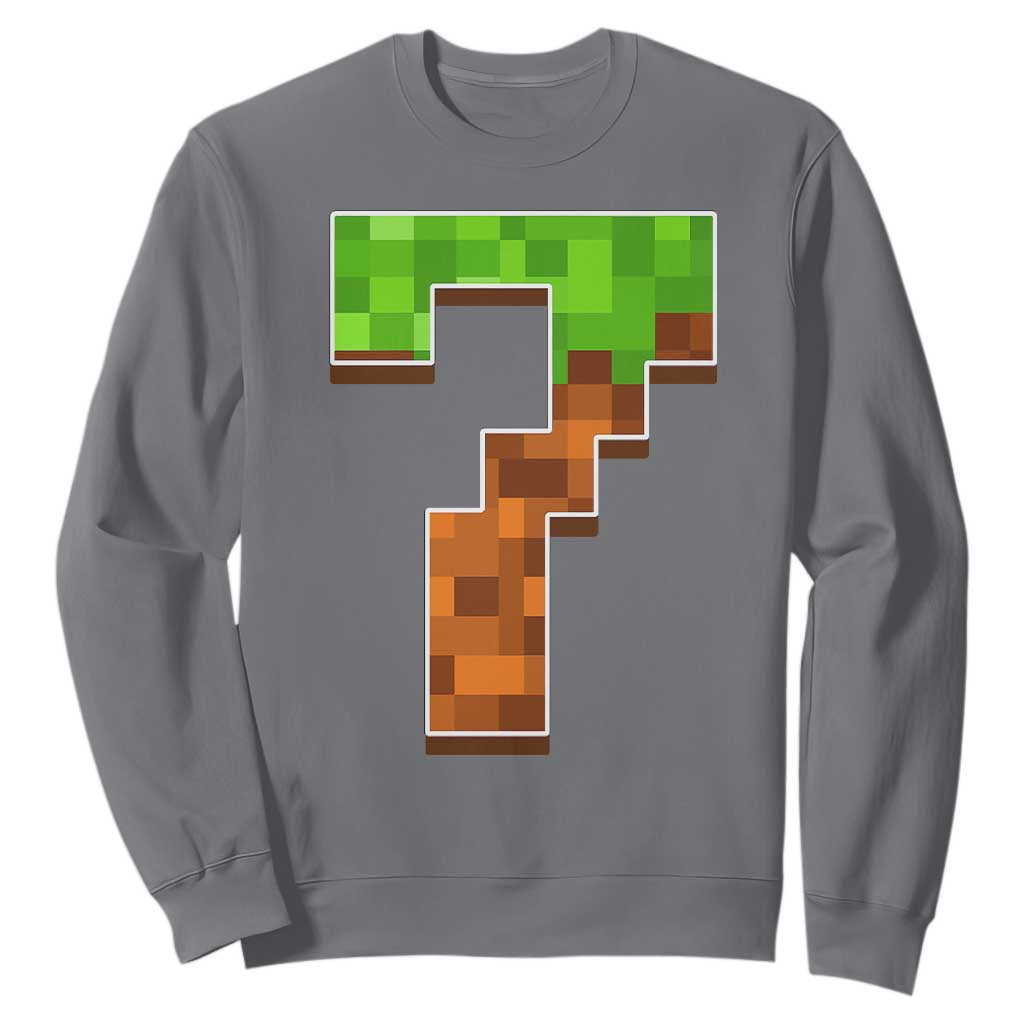 Number 7 Sweatshirt Game Matching 67 Meme Costume 7th Birthday 7 Years TS10 Charcoal Print Your Wear