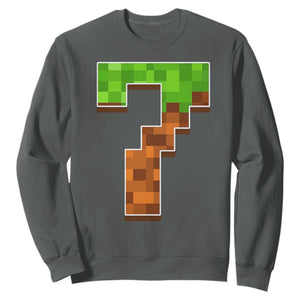 Number 7 Sweatshirt Game Matching 67 Meme Costume 7th Birthday 7 Years TS10 Dark Heather Print Your Wear
